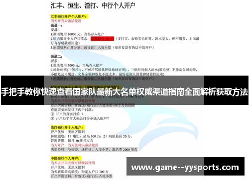 手把手教你快速查看国家队最新大名单权威渠道指南全面解析获取方法 手把手教你快速查看国家队最新大名单权威渠道指南全面解析获取方法